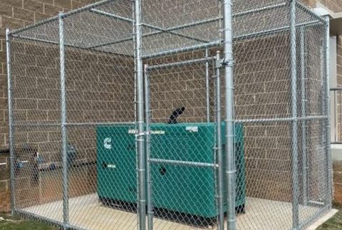 Commercial chain link fence