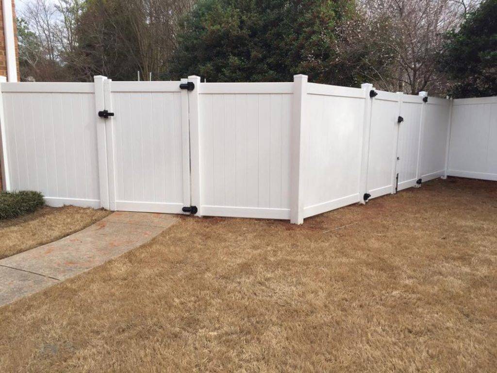 PVC Privacy with double and single gate